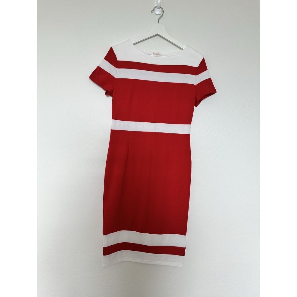 Vintage Women's Color Block Aubrey Hepburn Look, Stylish knit dress size L
